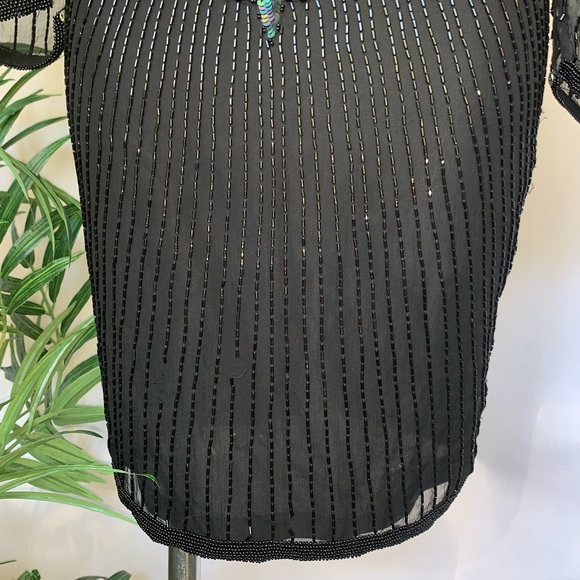 w o w :: Vintage Glamorous Fitted Sequin Beaded Gatsby Dress - Picture 11 of 16